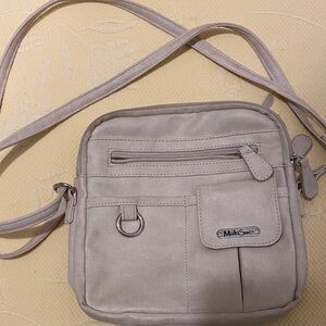 MultiSac Beige Crossbody Bag, clean exterior and interior